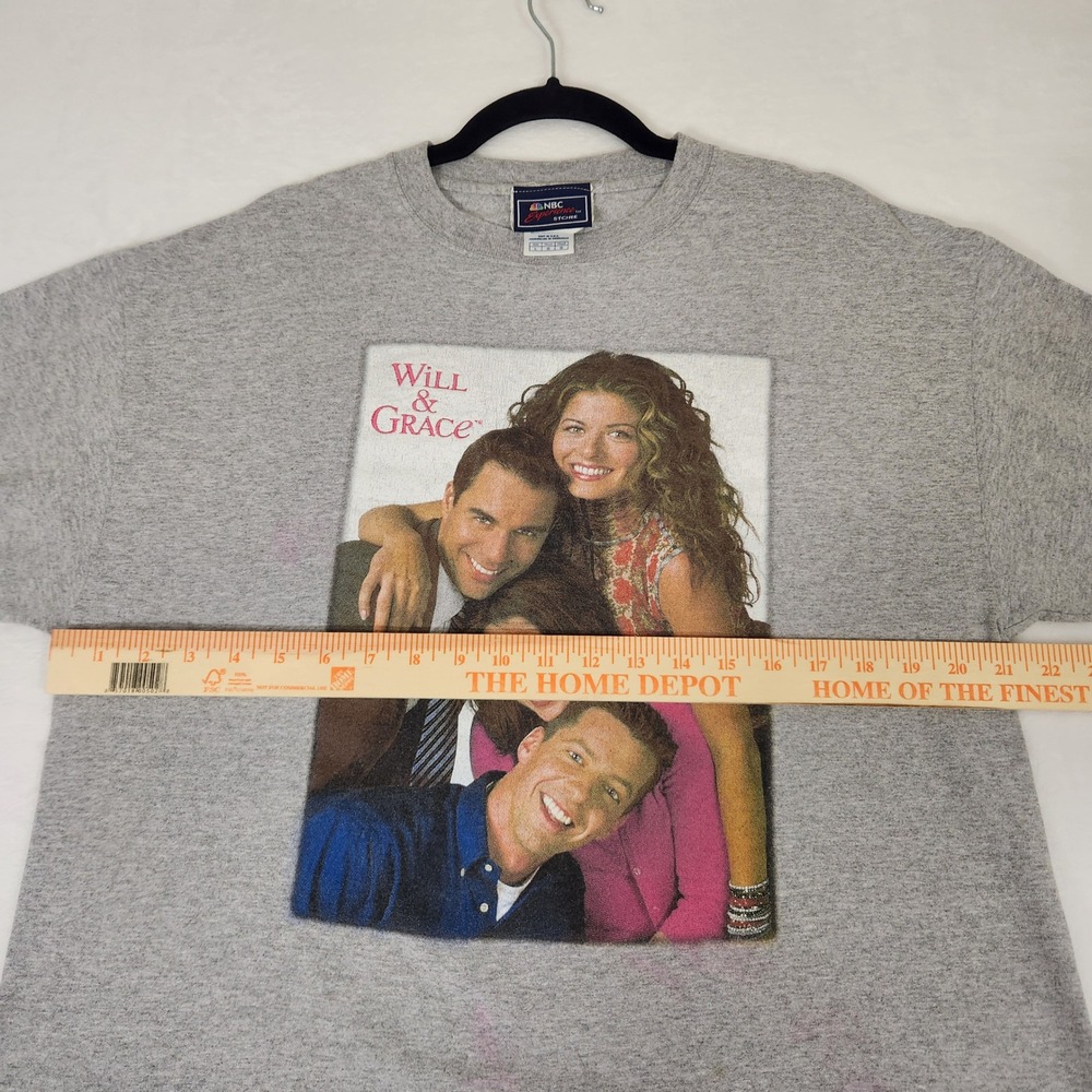 Vintage 2003 Will & Grace NBC Experience Store Graphic T-Shirt Mens Large Gray - Picture 7 of 8
